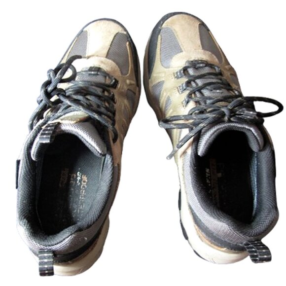 Skechers Mens'Outdoor Sneakers shoe's Tan Gray Memory Foam 66275 Hiking - Picture 10 of 11